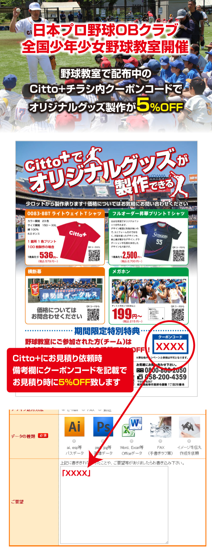 æ—¥æœ¬ãƒ—ãƒ­é‡Žçƒobã‚¯ãƒ©ãƒ–å…¨å›½å°'å¹´å°'å¥³é‡Žçƒæ•™å®¤é–‹å‚¬ ã‚ªãƒªã‚¸ãƒŠãƒ«ã‚°ãƒƒã‚ºè£½ä½œã®ãƒãƒƒãƒˆãƒ—ãƒ©ã‚¹citto æ—©å·ç¹Šç¶­å·¥æ¥­æ ªå¼ä¼šç¤¾