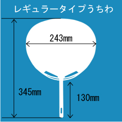 レギュラータイプうちわ　テンプレート